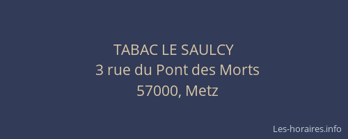 TABAC LE SAULCY