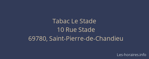 Tabac Le Stade