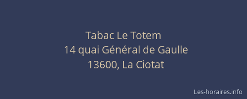 Tabac Le Totem