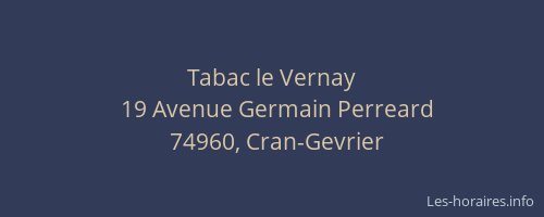 Tabac le Vernay