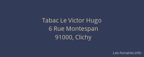 Tabac Le Victor Hugo