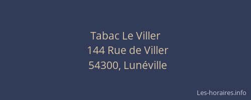 Tabac Le Viller