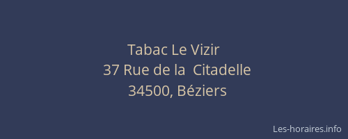 Tabac Le Vizir