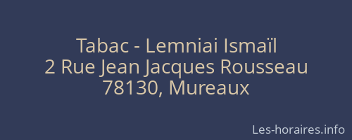 Tabac - Lemniai Ismaïl