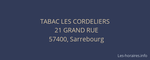 TABAC LES CORDELIERS