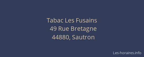 Tabac Les Fusains