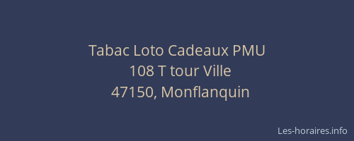 Tabac Loto Cadeaux PMU