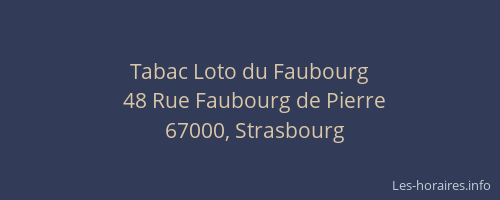 Tabac Loto du Faubourg