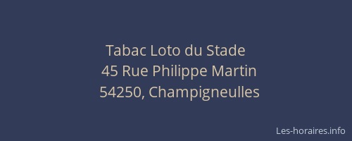 Tabac Loto du Stade