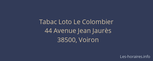 Tabac Loto Le Colombier