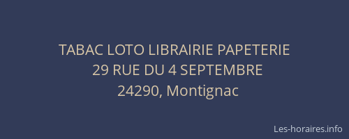 TABAC LOTO LIBRAIRIE PAPETERIE