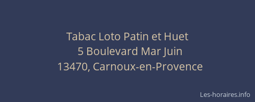 Tabac Loto Patin et Huet