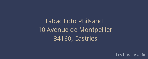 Tabac Loto Philsand