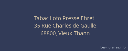 Tabac Loto Presse Ehret
