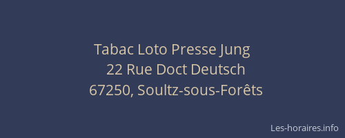 Tabac Loto Presse Jung