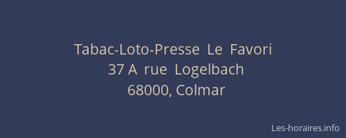 Tabac-Loto-Presse  Le  Favori