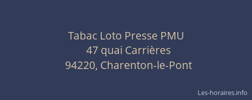 Tabac Loto Presse PMU