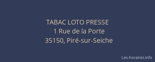 TABAC LOTO PRESSE