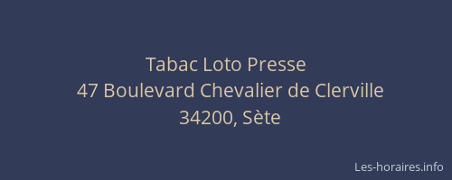Tabac Loto Presse