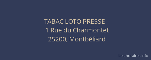 TABAC LOTO PRESSE 