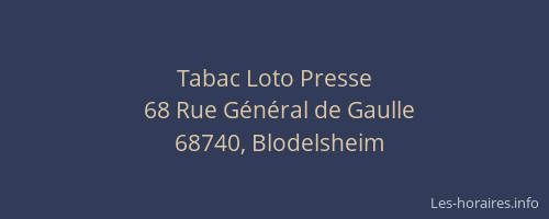 Tabac Loto Presse