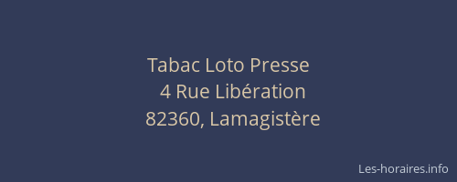 Tabac Loto Presse