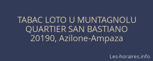 TABAC LOTO U MUNTAGNOLU