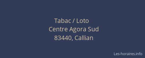 Tabac / Loto 