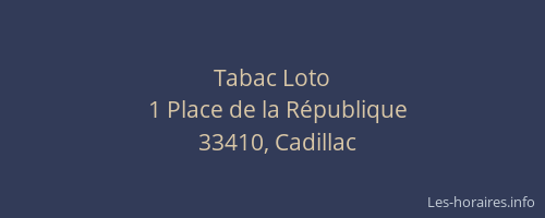 Tabac Loto