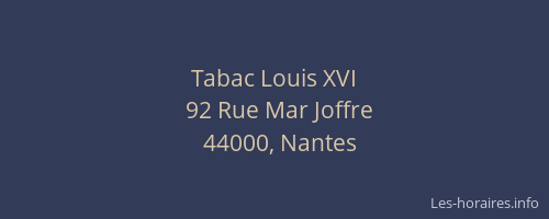 Tabac Louis XVI