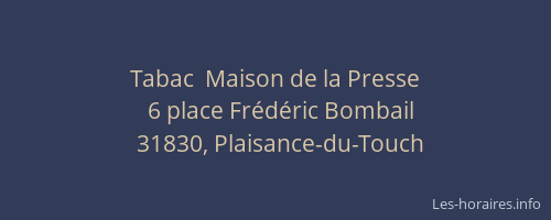 Tabac  Maison de la Presse