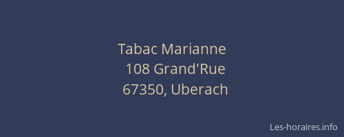 Tabac Marianne