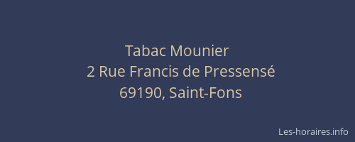 Tabac Mounier