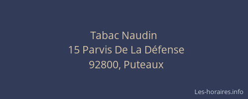 Tabac Naudin