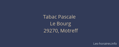 Tabac Pascale