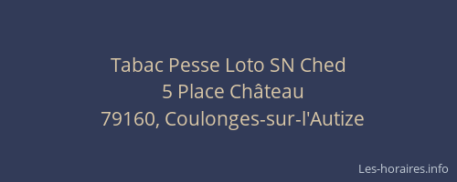 Tabac Pesse Loto SN Ched
