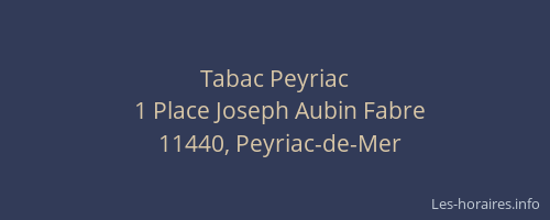 Tabac Peyriac