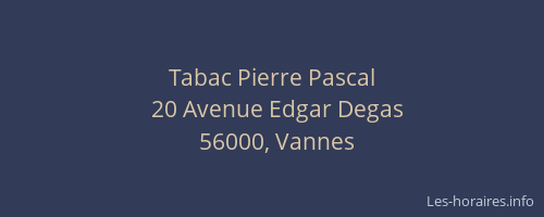 Tabac Pierre Pascal