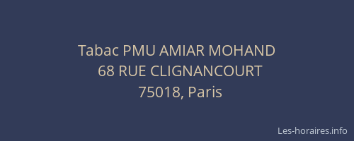 Tabac PMU AMIAR MOHAND