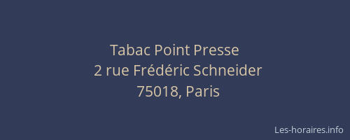 Tabac Point Presse