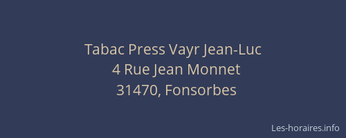 Tabac Press Vayr Jean-Luc