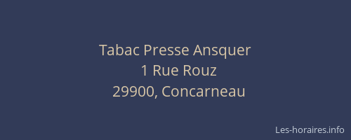 Tabac Presse Ansquer