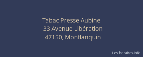 Tabac Presse Aubine