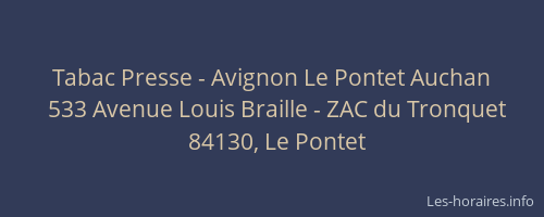 Tabac Presse - Avignon Le Pontet Auchan