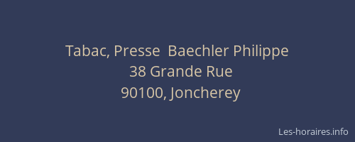 Tabac, Presse  Baechler Philippe