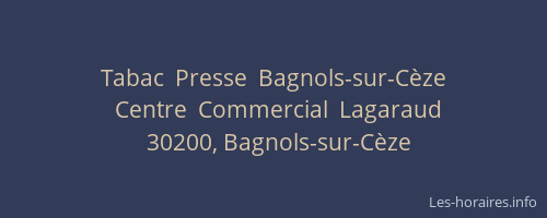 Tabac  Presse  Bagnols-sur-Cèze