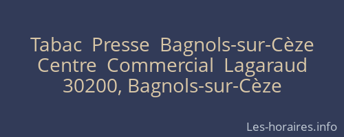 Tabac  Presse  Bagnols-sur-Cèze
