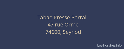 Tabac-Presse Barral