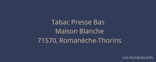 Tabac Presse Bas