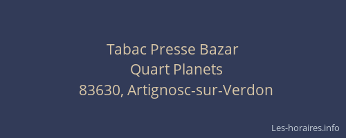 Tabac Presse Bazar